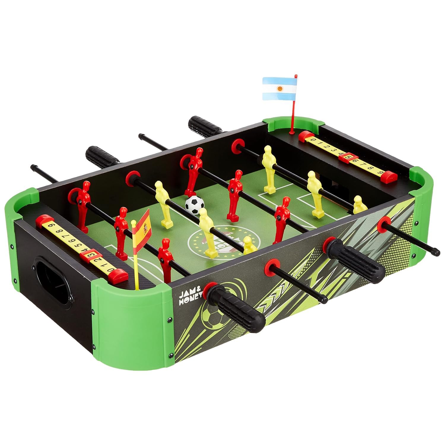 Jam & Honey Foosball Table Game for Kids 6+ Years, BIS Certified Safe for Kids, Medium Size Tabletop Football, Indoor Soccer for Family Fun, Multicolour