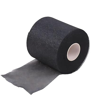 Badminton Grip Tape, Cushion Wrap For Badminton Grip, Badminton Grip Roll Pre-Wrap Sports Tape 10 m × 70 mm Black