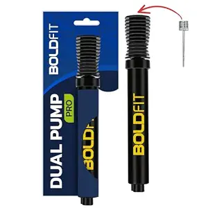 Boldfit Football Hand Pump with Needle for Basketball with Pin Double Action Volleyball Hand for Pumper Air for Ball with Needle