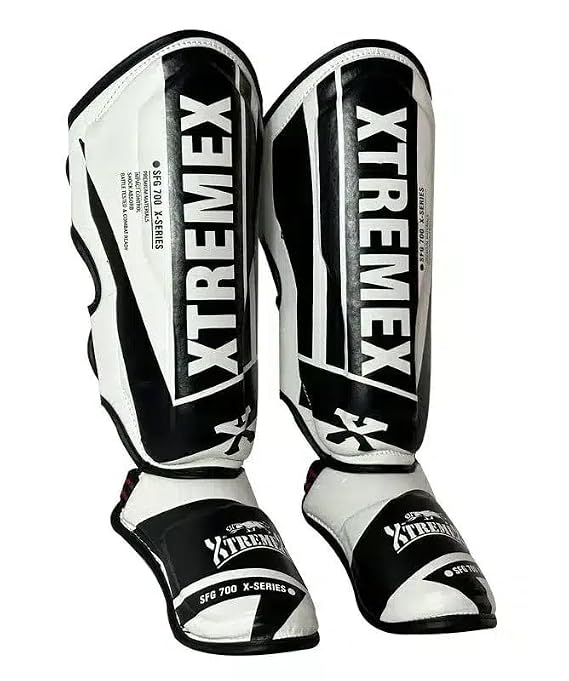 X Series Shin Instep Guard for MMA, Muaythai, Kickboxing (Large, Black)
