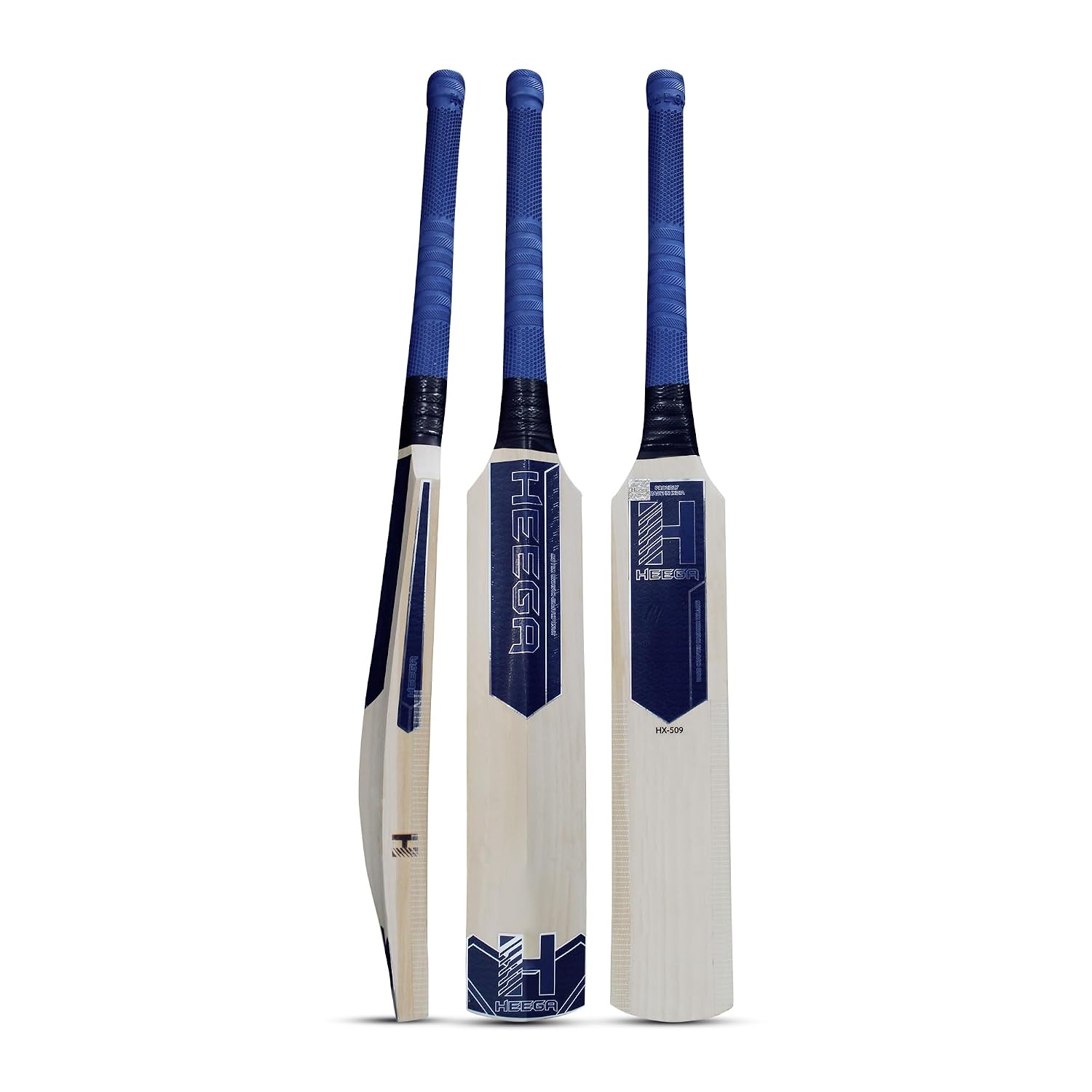Heega HX-509 Mongoose Kashmir Willow Cricket Bat | Pre-Knocked (10000) | Free Bat Cover | Short Blade Longer Handle | (Size LH)