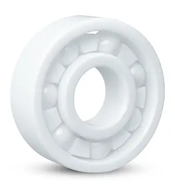 JASPO UltraSpin Full Ceramic Bearing, ABEC-9 Precision 8×22×7 mm, Ultra-Smooth, High-Speed Performance, Ideal for Inline-Roller Skates-Speed Skates-Skateboards - White - 9g Lightweight (Pack Of 1pc)