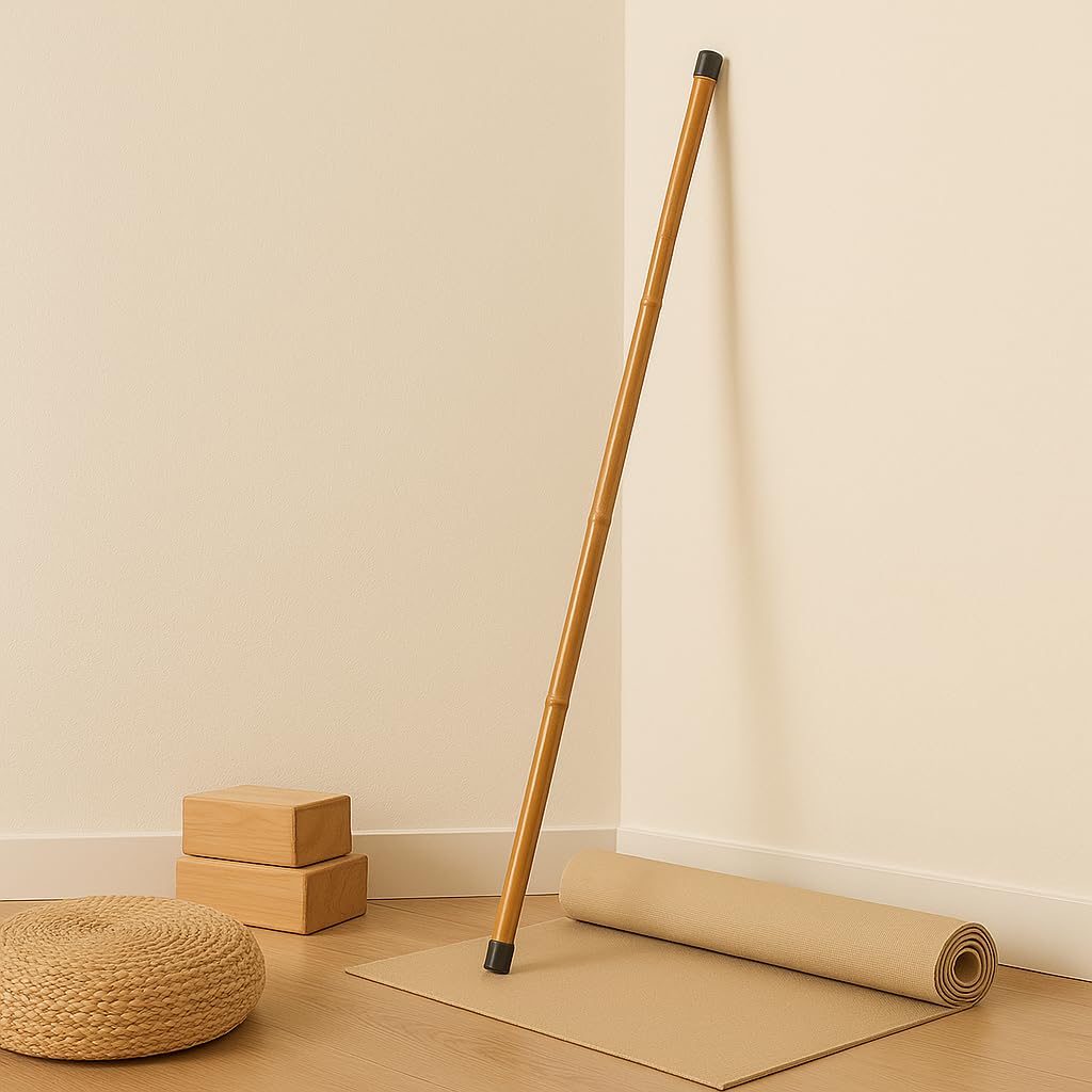 6ft Premium Bamboo Fitness Stick | Mobility, Stretch, Posture Corrector, Yoga, Exercise, Pilates | Splinter-Free Finish | Ecofriendly