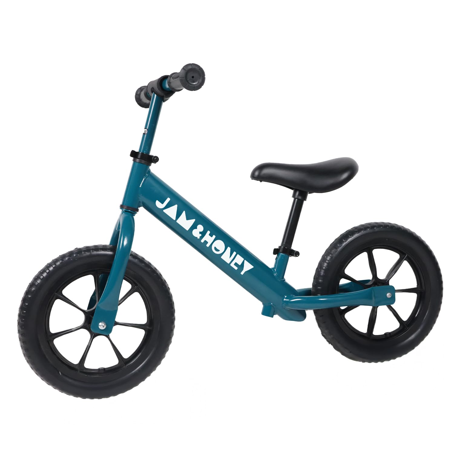 Jam & Honey 12T Balance Bike for Kids | Adjustable Handlebar & Seat | Anti-Puncture Wheels | Max Weight 25 Kg | 2+ Years | Blue